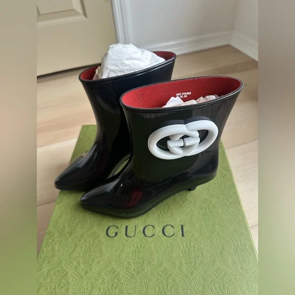 Gucci Rubber Bootie - Black